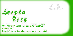 laszlo uitz business card